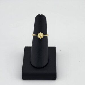 Sterling Silver 925 Ring with Vibrant Yellow Gemstone –Elegant & Timeless Design